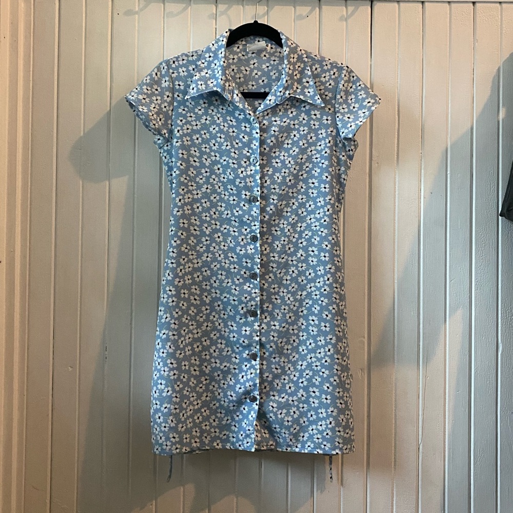 Vintage Dyna Sport Blue Floral Mini Dress